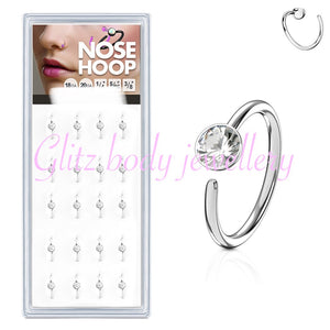 Hoop with gem