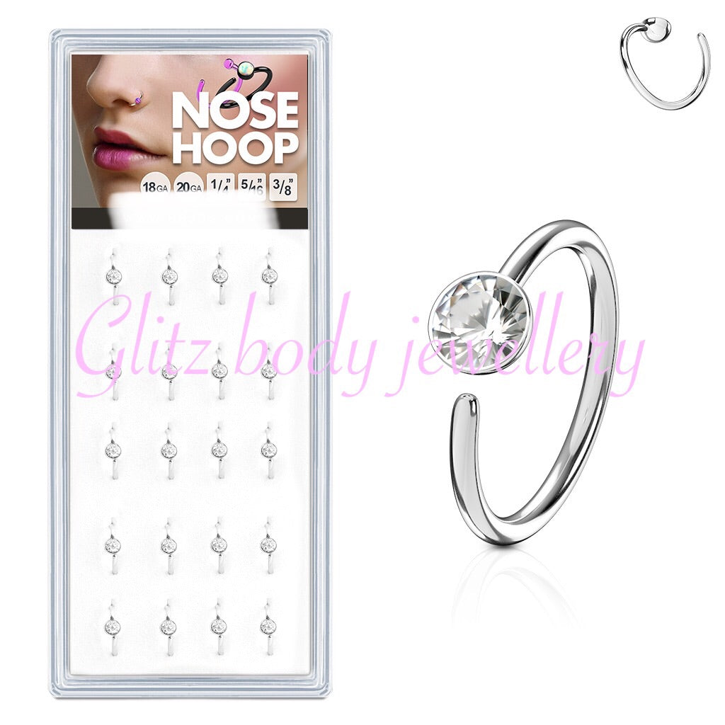 Hoop with gem