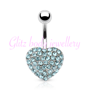 Heart cluster belly bar