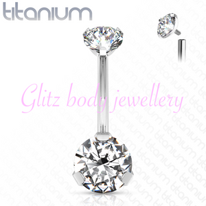 Titanium belly bar