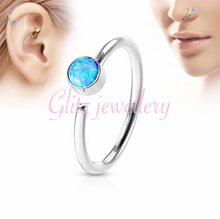 Load image into Gallery viewer, Opal hoops
