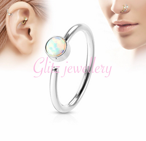 Opal hoops