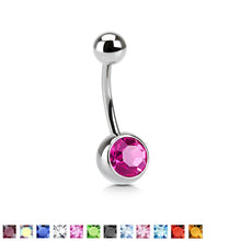 Load image into Gallery viewer, titanium belly bar choose size
